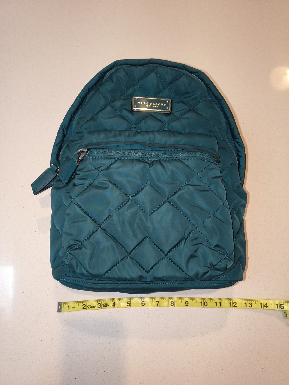 Marc Jacobs Quilted Nylon Backpack in Deep Teal
